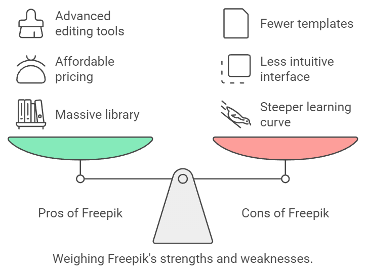 Pros and Cons Freepik